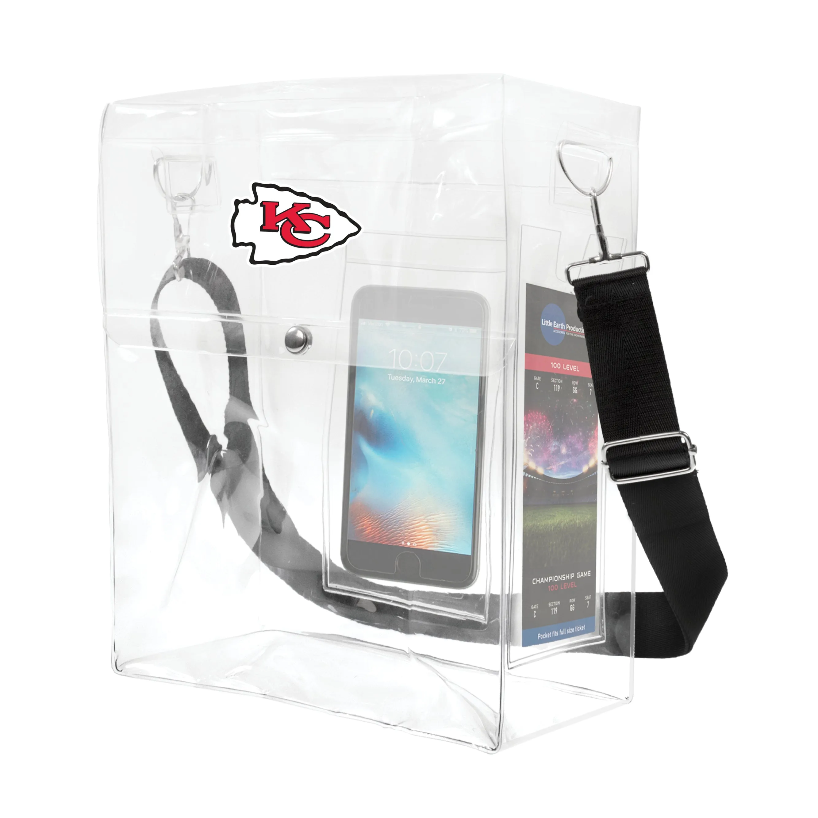 Kansas City Chiefs Clear Ticket Satchel