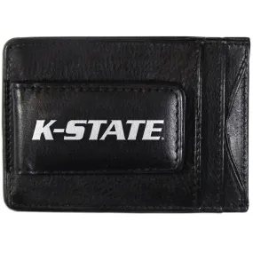 Kansas St. Wildcats Logo Leather Cash and Cardholder