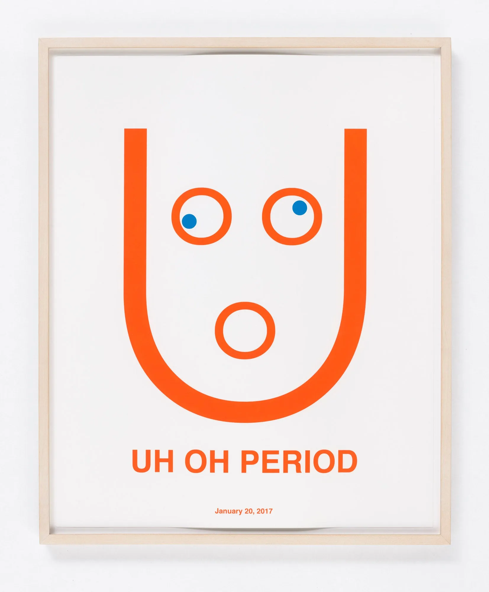 Kay Rosen, "Uh Oh Period, January 20, 2017"
