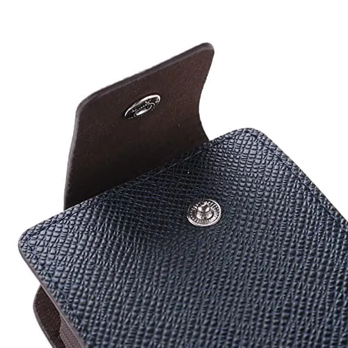Kuber Industries Card Holder Wallet for Men Women|Debit Credit Card Holder|Wallet for Id, Visiting Card, Buisness Card|Button Closure|Blue (Pack of 3)
