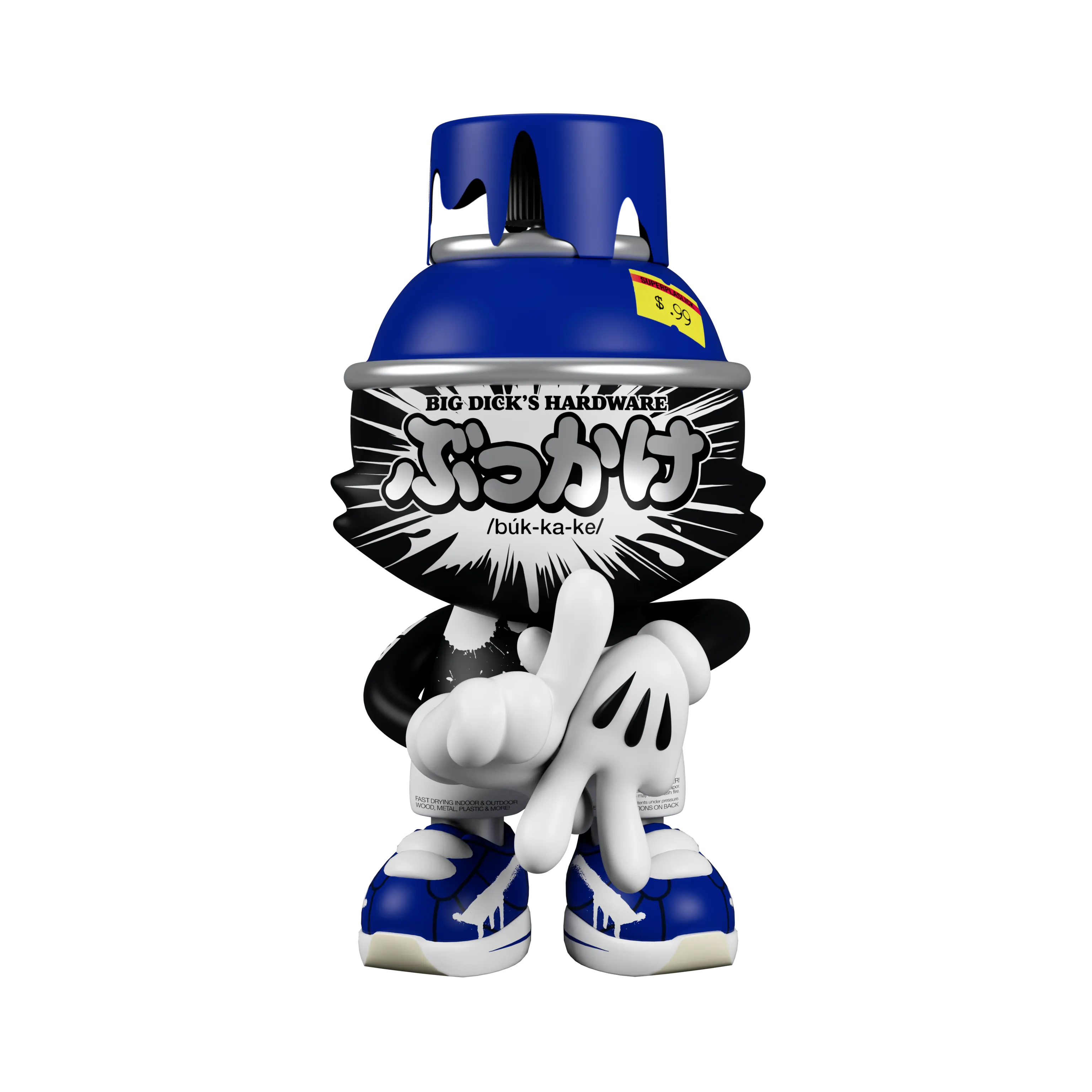 LA Blue SuperKranky SuperPlastic Art Toy by OG Slick