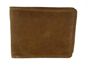 Leather Billfold Wallet with ID & Card Flaps