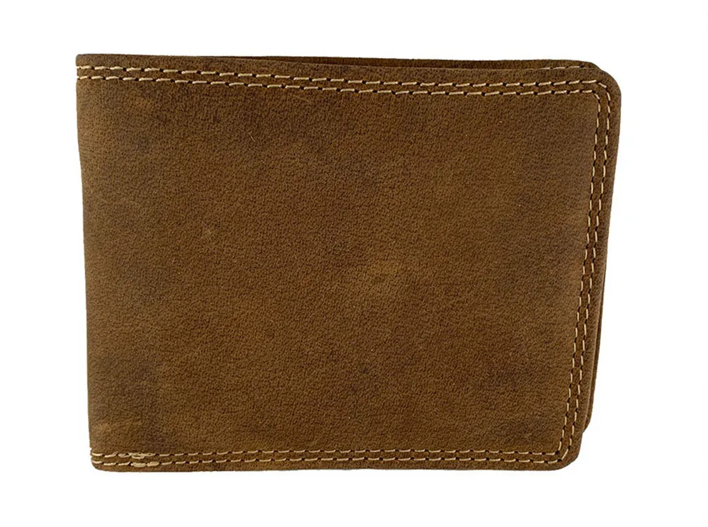 Leather Billfold Wallet with ID & Card Flaps