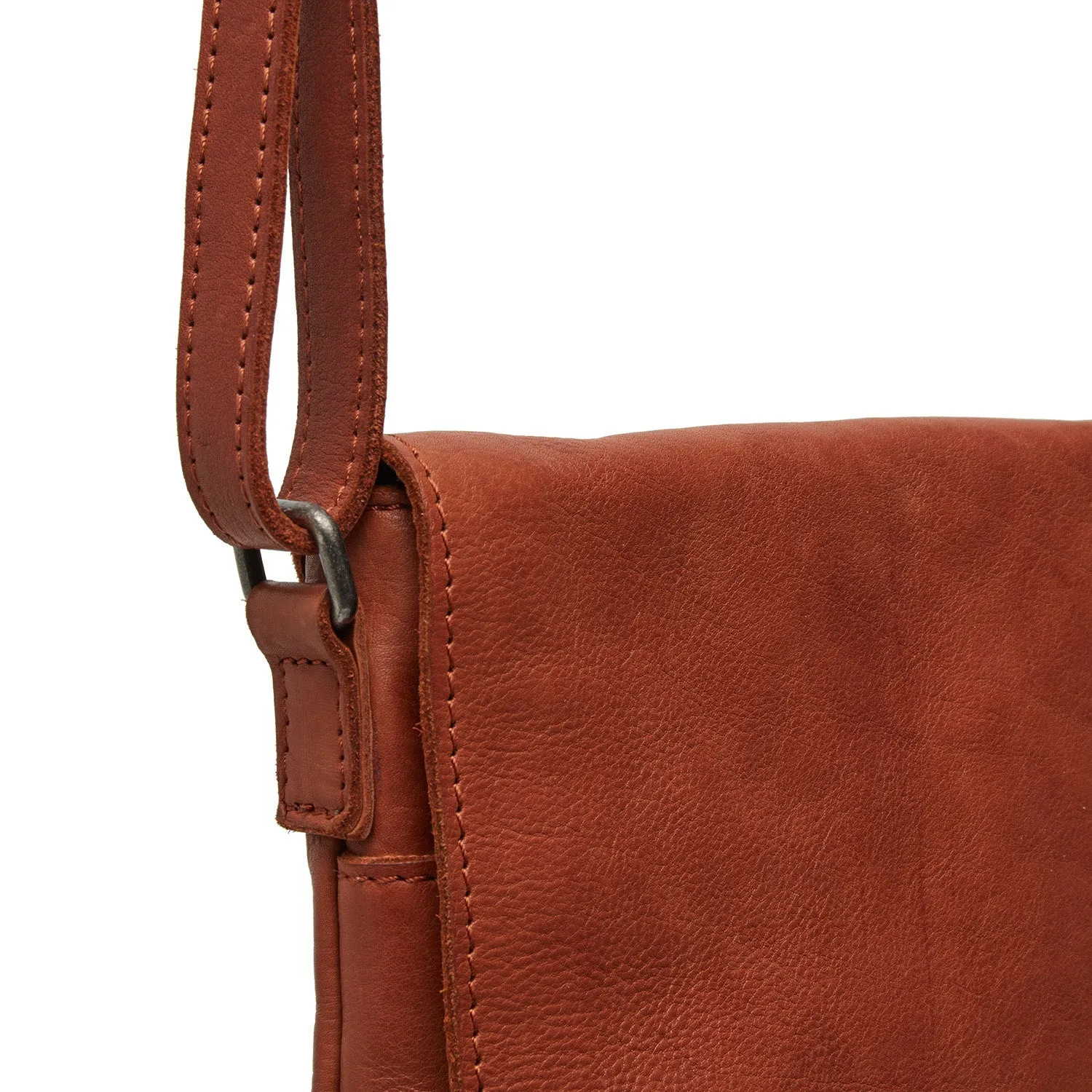 Leather Shoulder Bag Cognac Duncan