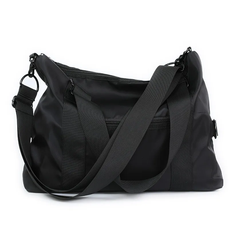 Light Large Capacity Black Travel Shoulder Bag