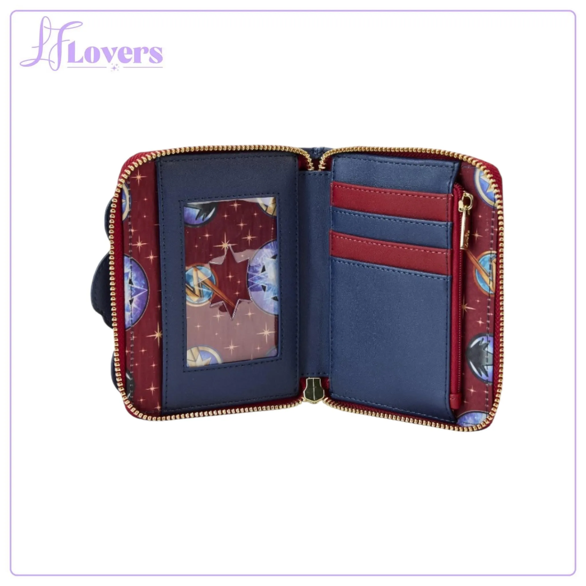 Loungefly Marvel The Marvels Group Zip Around Wallet