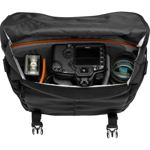 Lowepro ProTactic MG 160 AW II Water Resistance Camera Messenger Bag for DSLR Lens and Drones (Black)