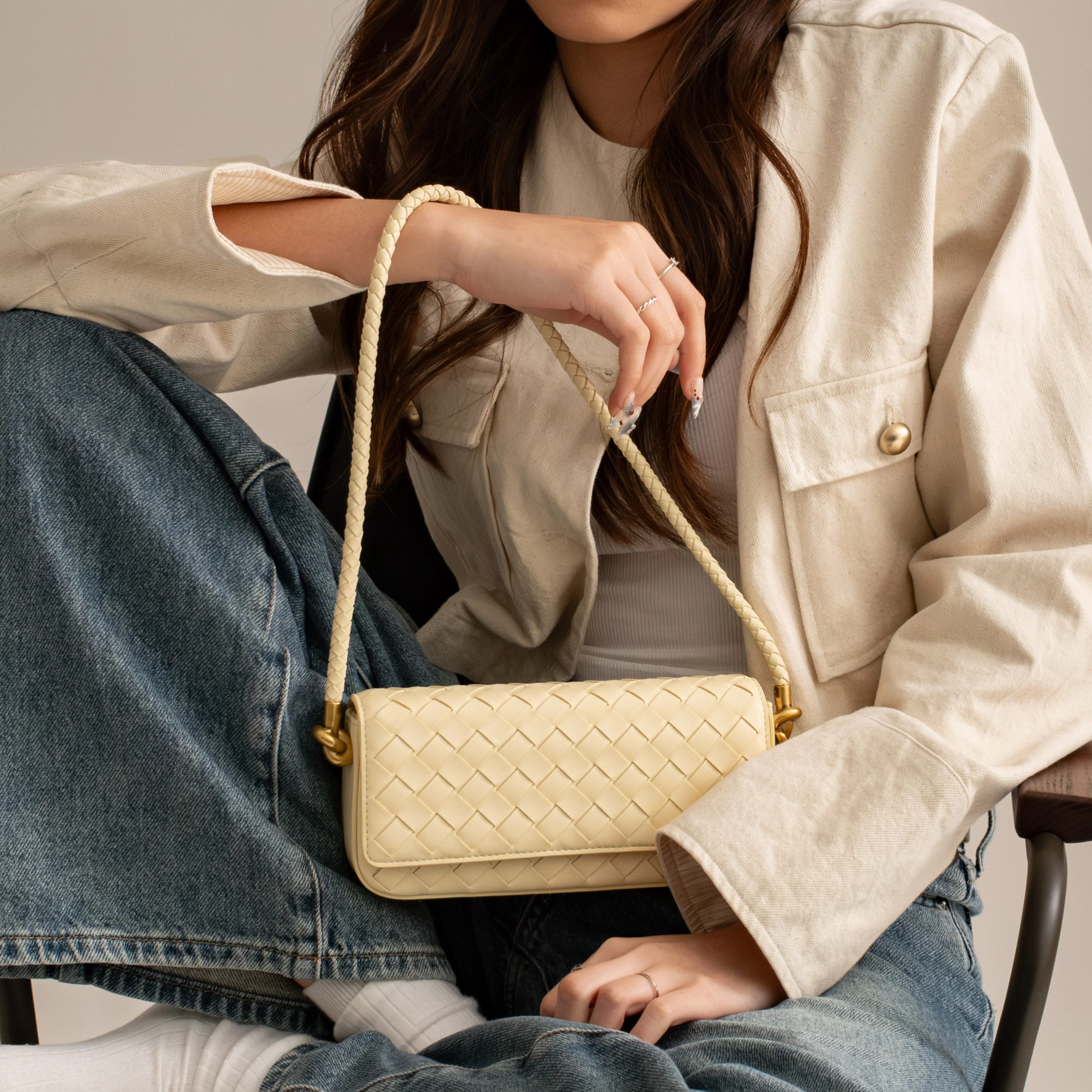 Lucca Woven Shoulder Bag