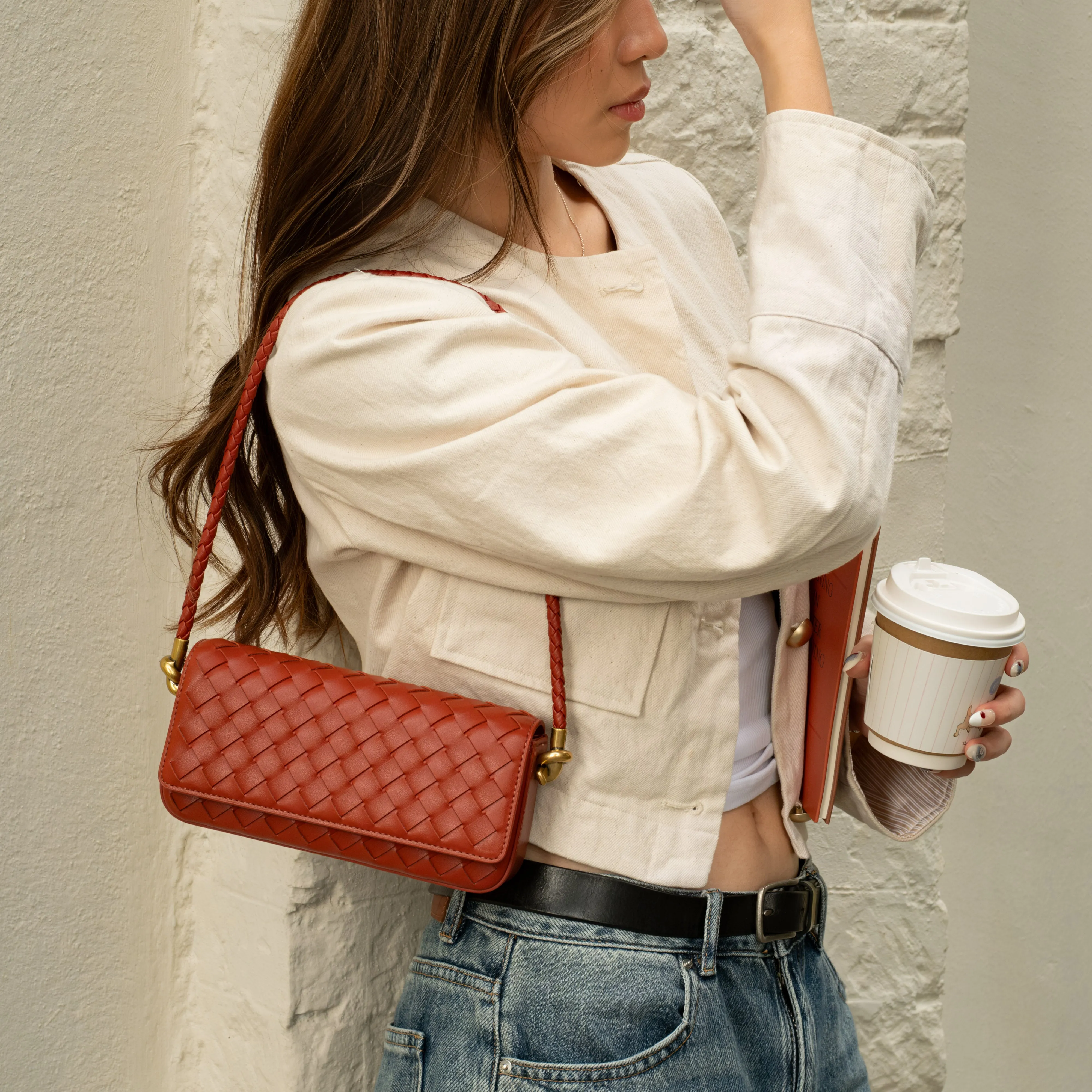 Lucca Woven Shoulder Bag