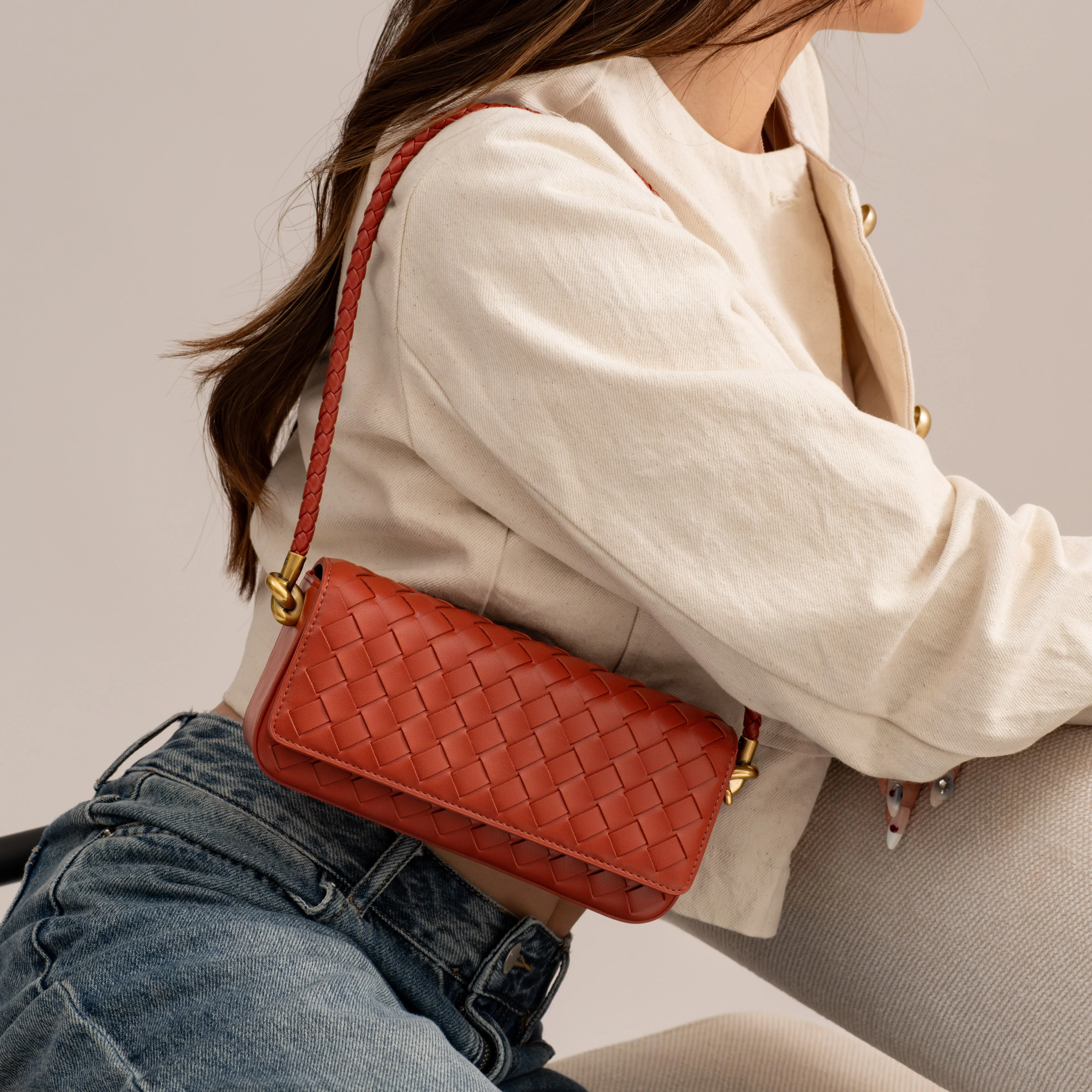 Lucca Woven Shoulder Bag