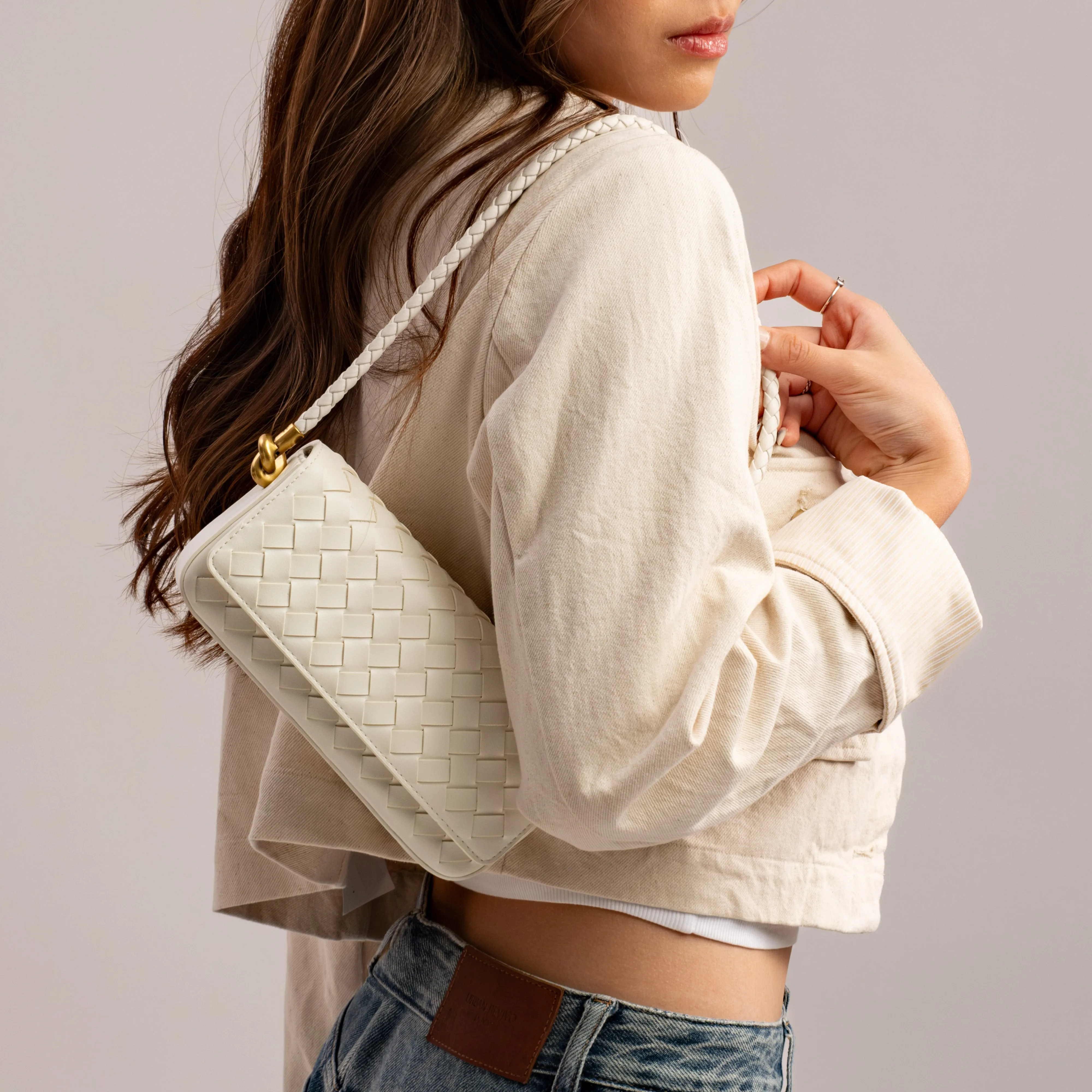 Lucca Woven Shoulder Bag