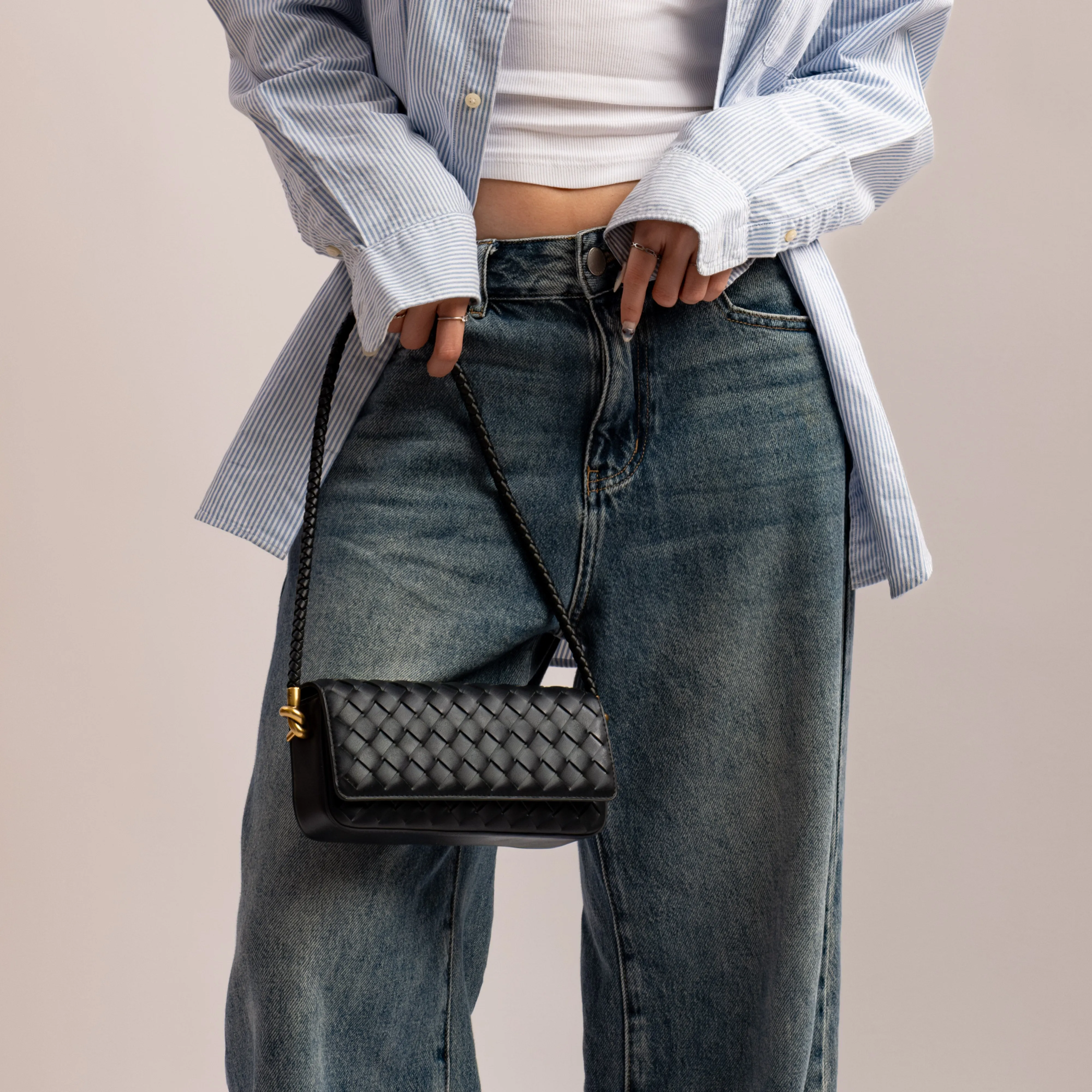 Lucca Woven Shoulder Bag