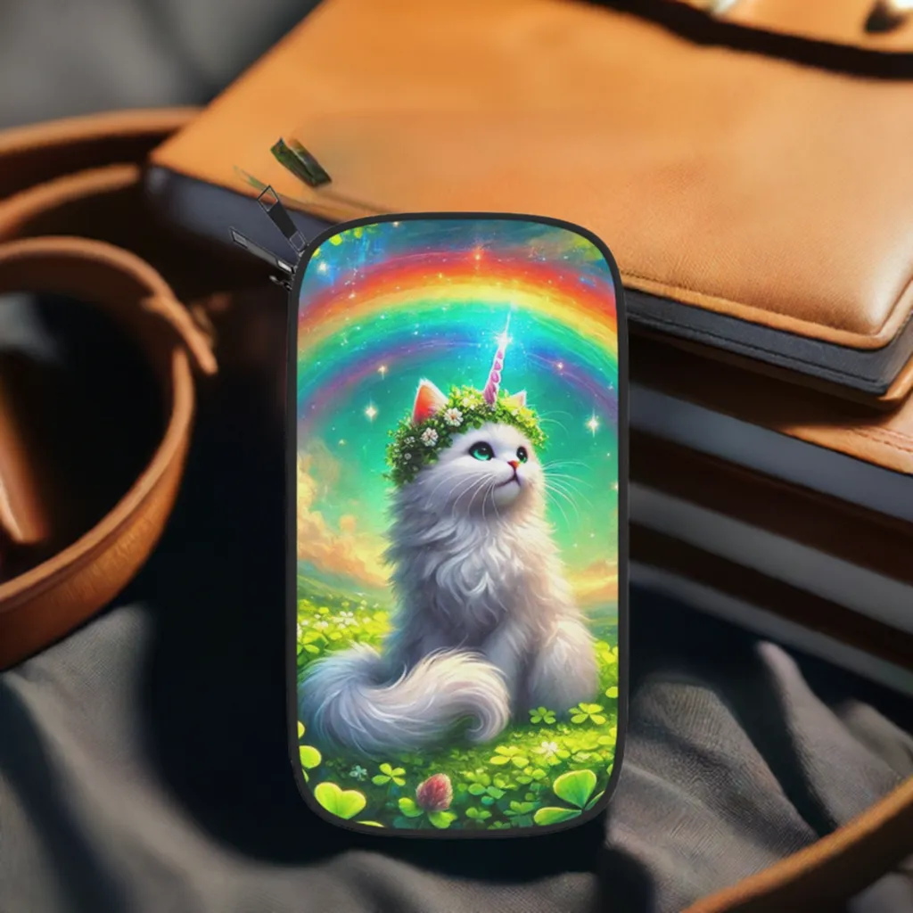Lucky Caticorn - Cat Unicorn - Passport Wallet - Travel Gift