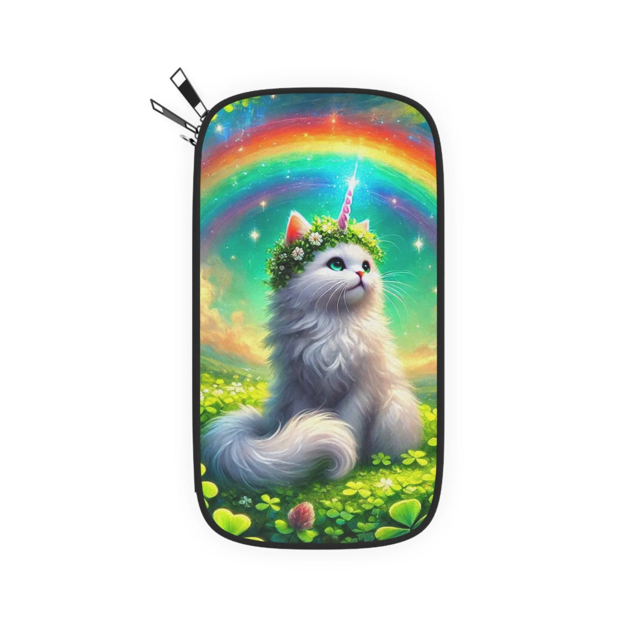 Lucky Caticorn - Cat Unicorn - Passport Wallet - Travel Gift