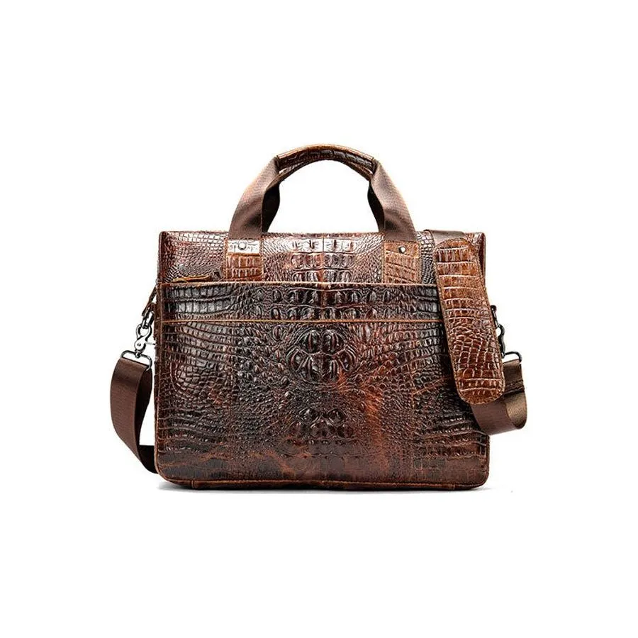 Luxury CrocLeather Office Tote: Chic and Portable