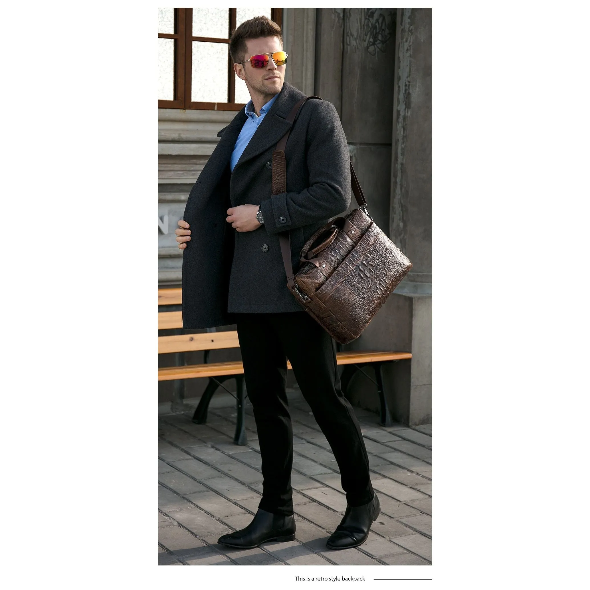 Luxury CrocLeather Office Tote: Chic and Portable