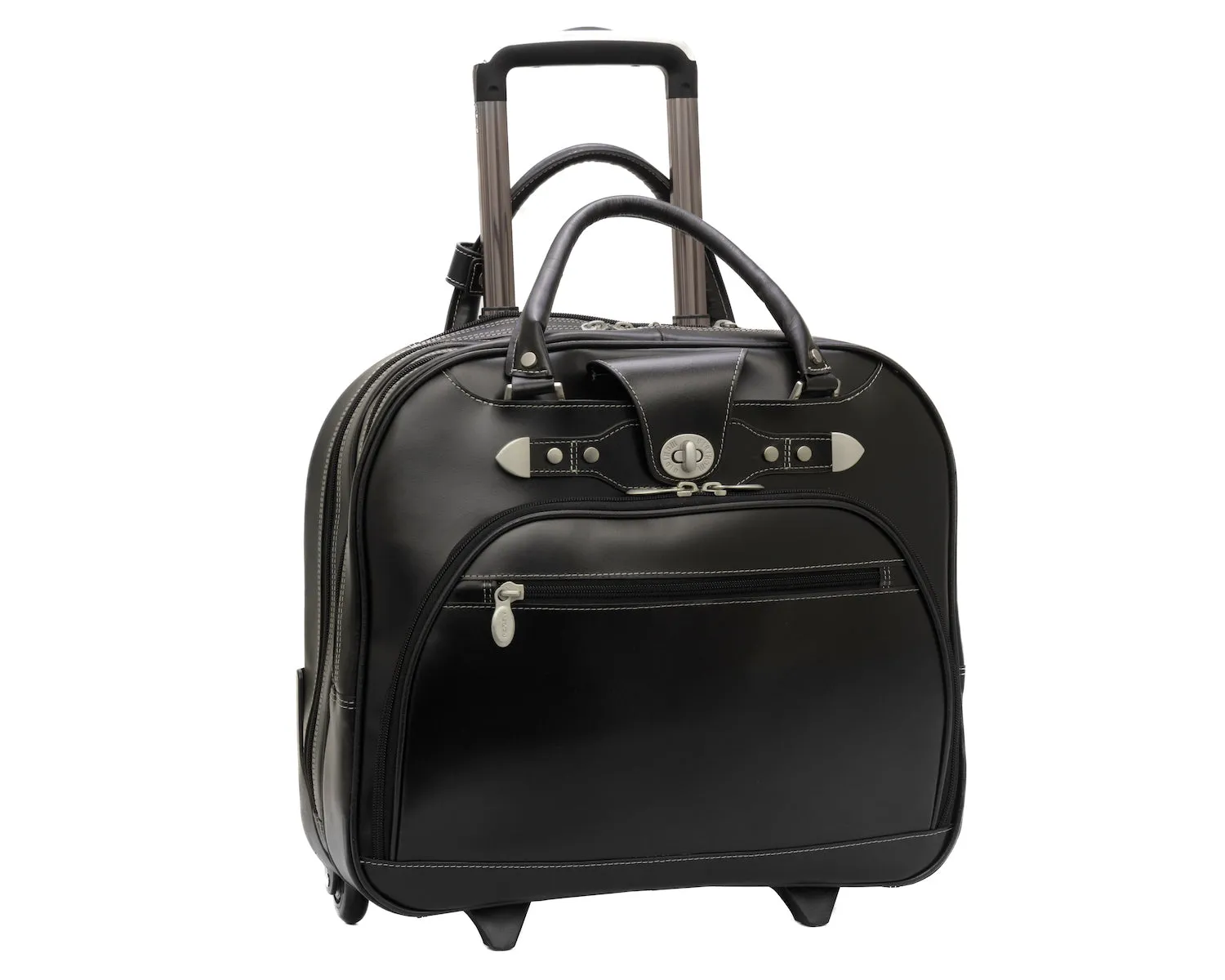 McKlein REDWOOD 15" Leather Wheeled Ladies' Laptop Briefcase