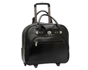 McKlein REDWOOD 15" Leather Wheeled Ladies' Laptop Briefcase