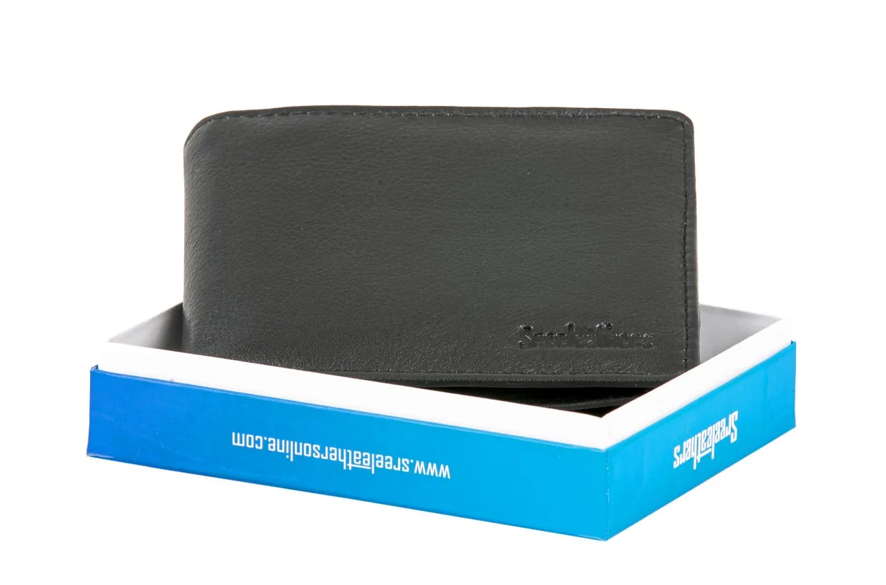 MENS LEATHER WALLET 95415 (BLACK)