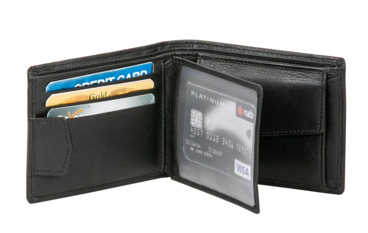 MENS LEATHER WALLET 95415 (BLACK)