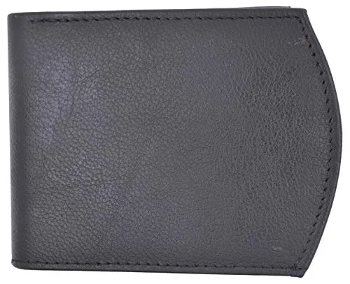 Men's Premium Leather Credit Card ID Holder Bifold Wallet with Coin Pocket