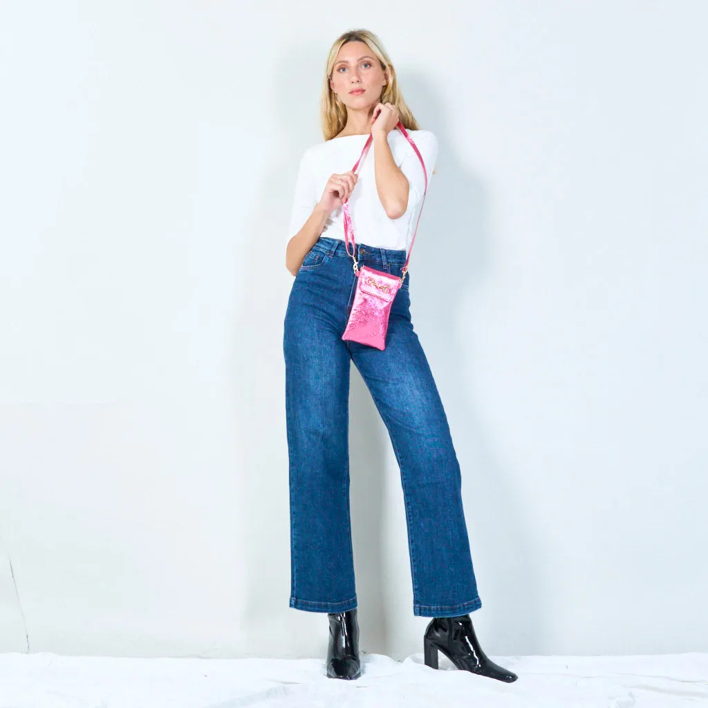 Metallic leather mini crossbody bags wholesale