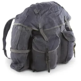 Military Italian Large Vintage Canvas Rucksack Backpack