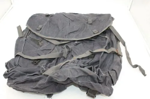Military Italian Large Vintage Canvas Rucksack Backpack