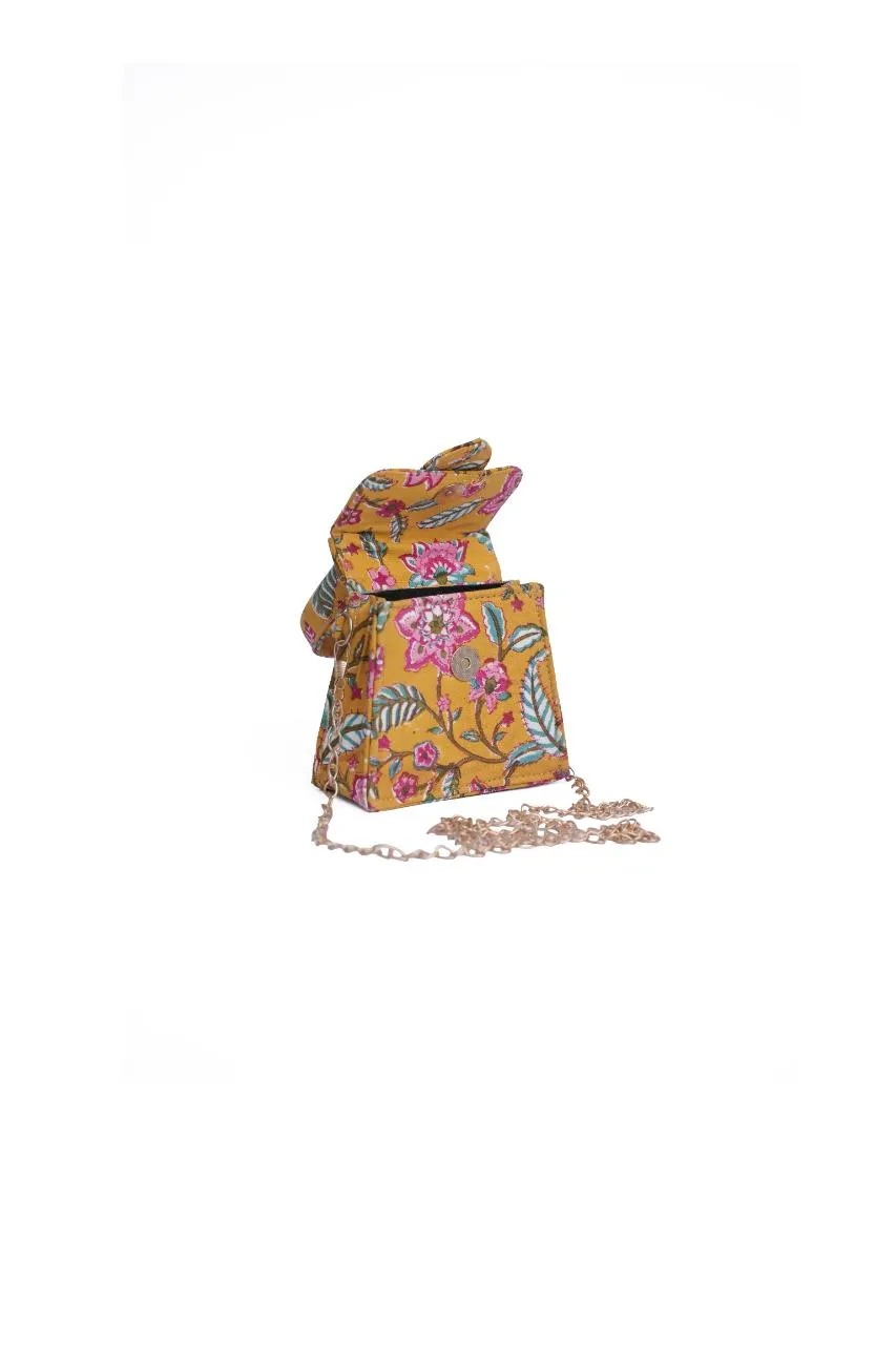 Mimosa Martini Blockprinted Chiq Bag