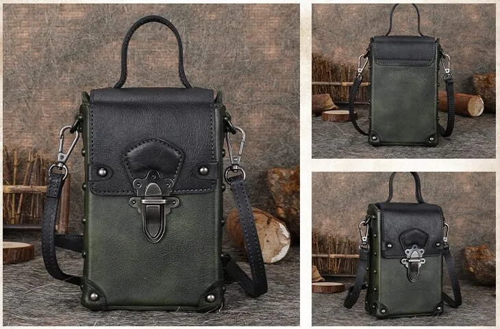Mini Women's Genuine Leather Handbags Phone Bag Leather Crossbody Bag For Women