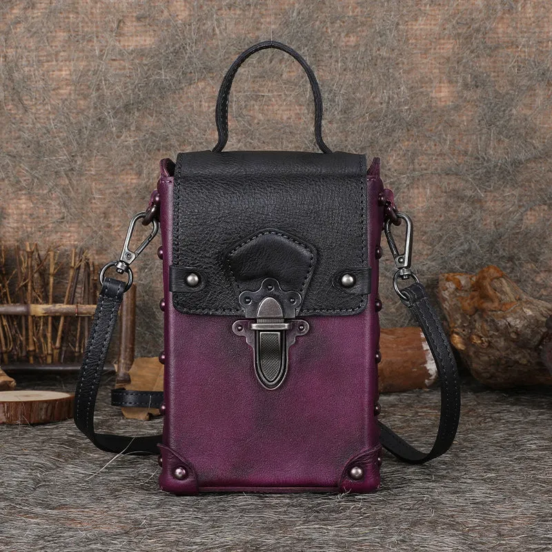 Mini Women's Genuine Leather Handbags Phone Bag Leather Crossbody Bag For Women