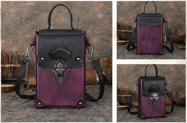 Mini Women's Genuine Leather Handbags Phone Bag Leather Crossbody Bag For Women