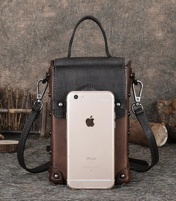 Mini Women's Genuine Leather Handbags Phone Bag Leather Crossbody Bag For Women