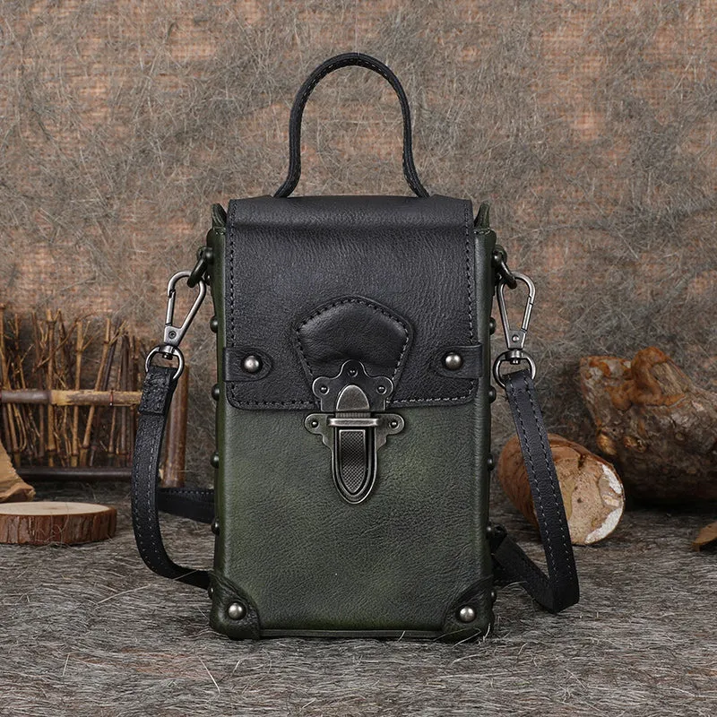 Mini Women's Genuine Leather Handbags Phone Bag Leather Crossbody Bag For Women
