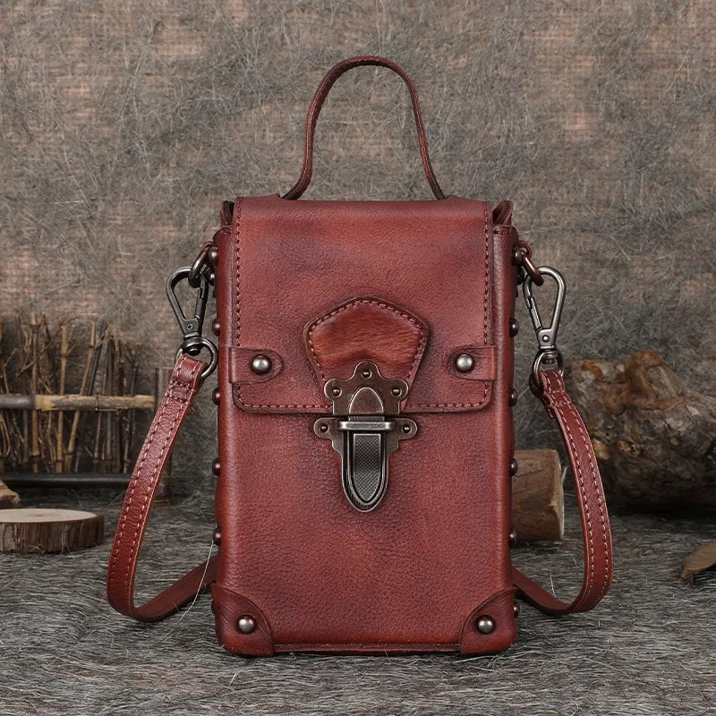 Mini Women's Genuine Leather Handbags Phone Bag Leather Crossbody Bag For Women