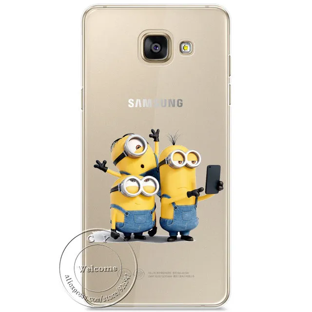 Minions Cat Mickey & Minnie Kiss Hard Case Cover For Samsung Galaxy A310 A510 A710 J110 J510 J710 A3 A5 A7 J1 J5 J7 2016 2017