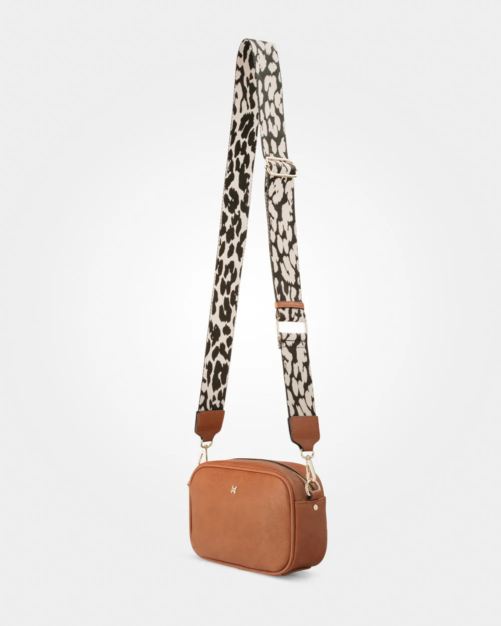 Monica Camera Crossbody Bag   Leopard Bag Strap