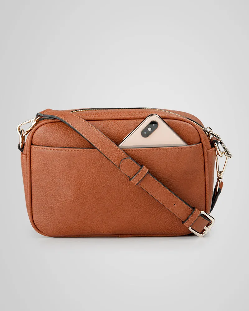 Monica Camera Crossbody Bag   Leopard Bag Strap