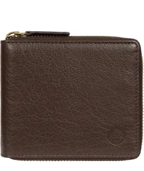 'Morrison' Dark Brown Leather RFID Wallet