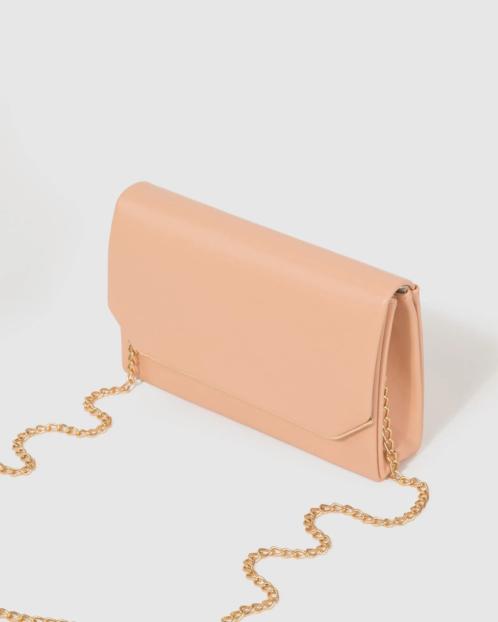 Natural Penny Flap Clutch Bag