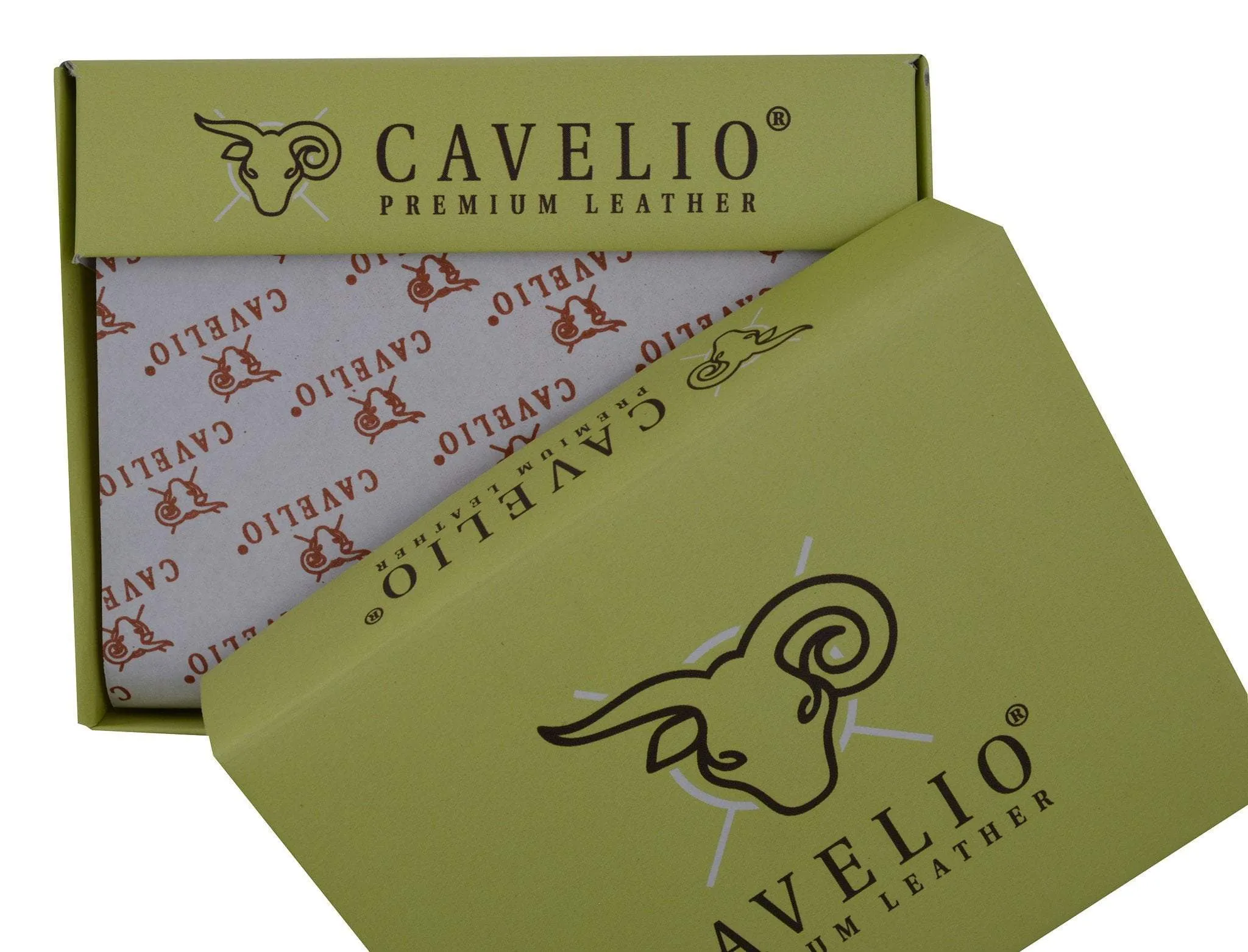 New Hunter Series Premium Leather Vintage Style Trifold Credit Card Holder Wallet by Cavelio HU1107 (C)
