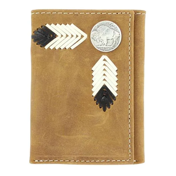 Nocona Men's Buffalo Nickel Trifold Wallet