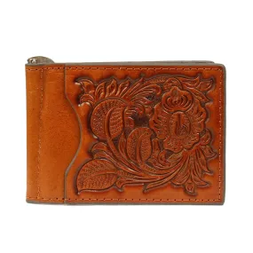 Nocona Men's Pro Series Brown Floral Tooled Money Clip N5438808