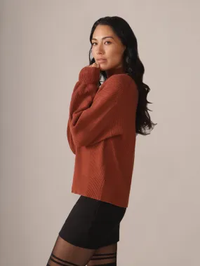 Norah Caramel Sweater Knit Top