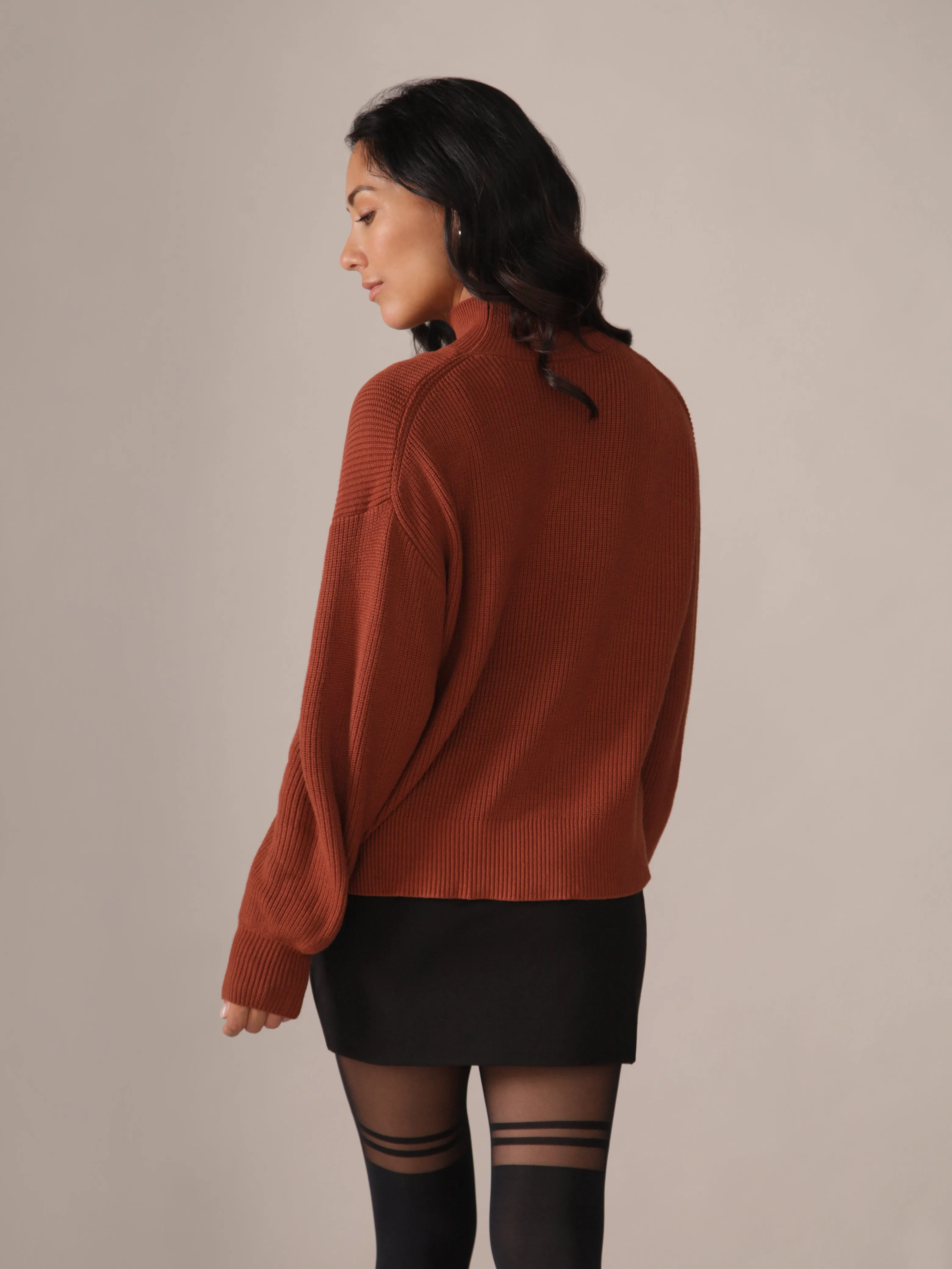 Norah Caramel Sweater Knit Top