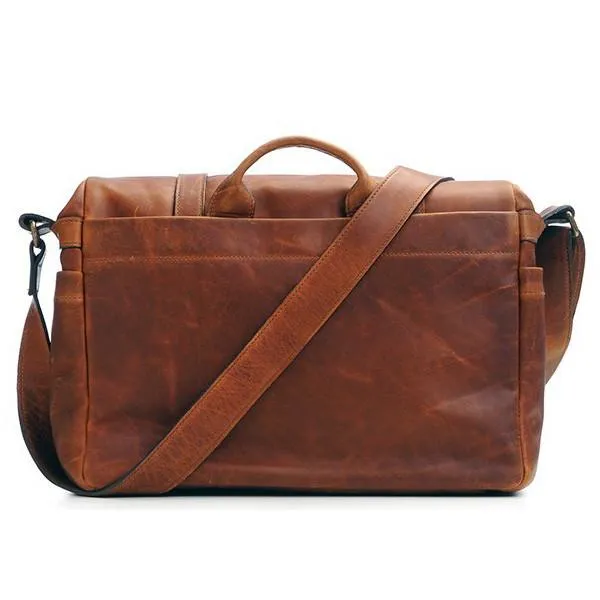ONA Brixton Camera/Laptop Messenger Bag (Antique Cognac - Leather) ONA5-013LBR