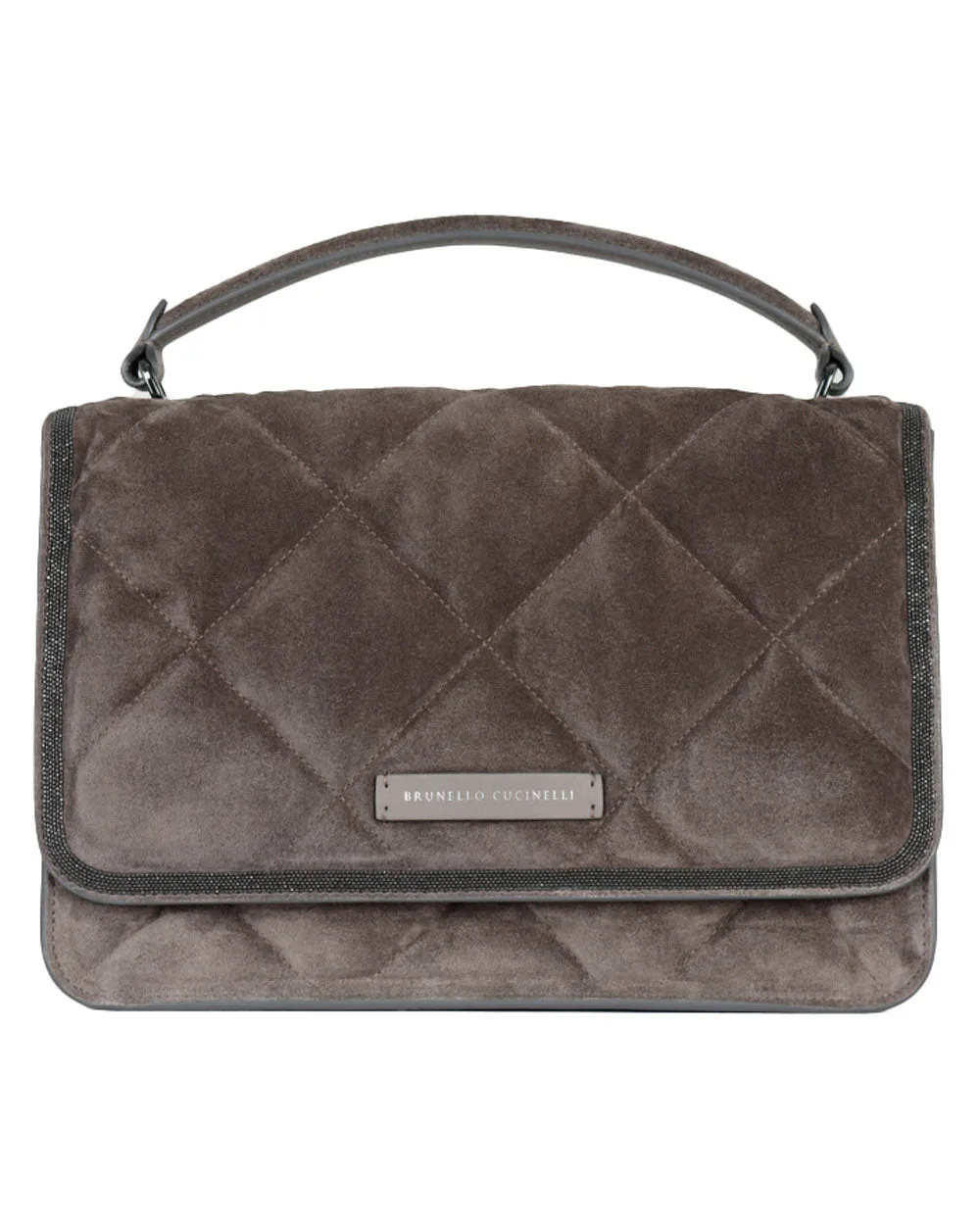 Onyx Suede Top Handle Bag