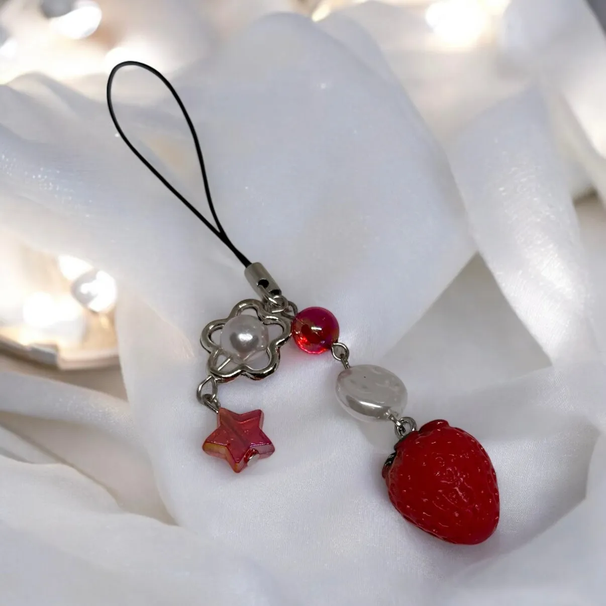 Phone charm | strawberry stars