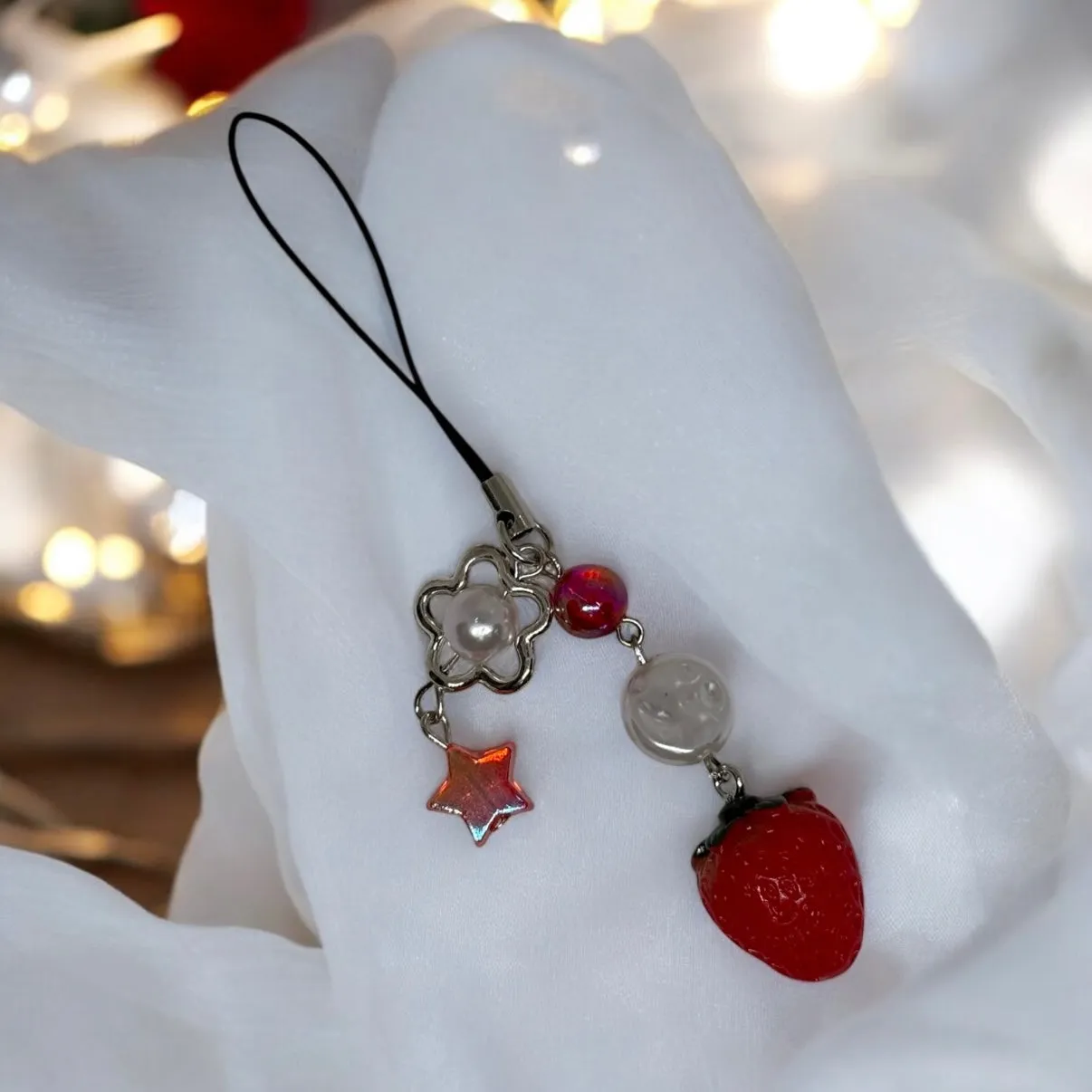Phone charm | strawberry stars
