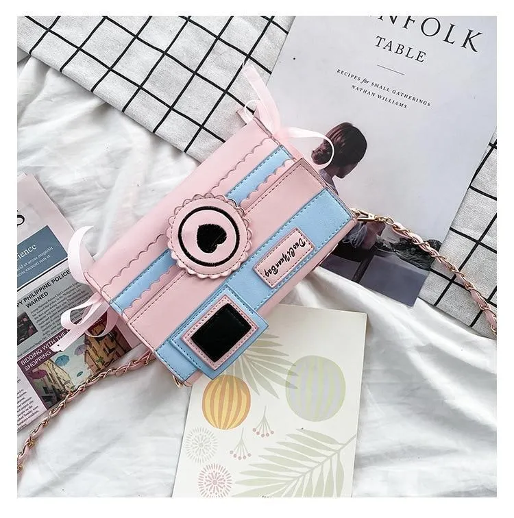 Pink Camera Shoulder Bag
